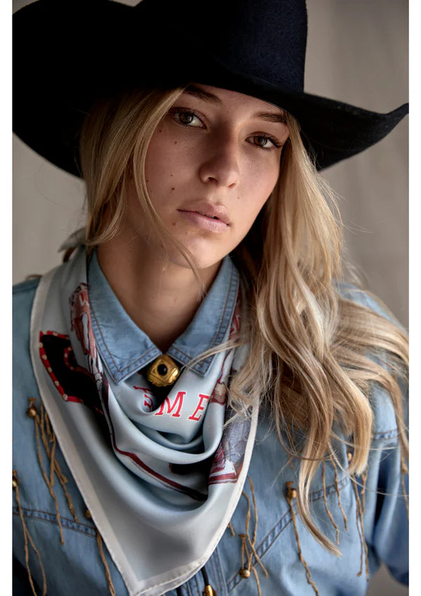 Cowboy Bar Bandana - Silk 65cm x 65cm