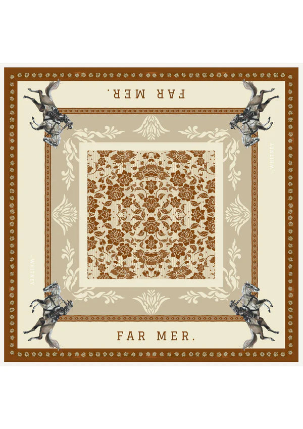 Paisley Palomino Bandana - Silk 65cm x 65cm