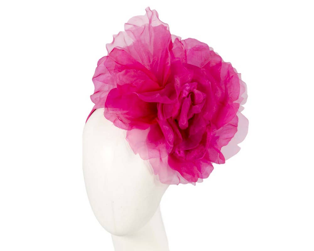 Large silk flower headband fascinator