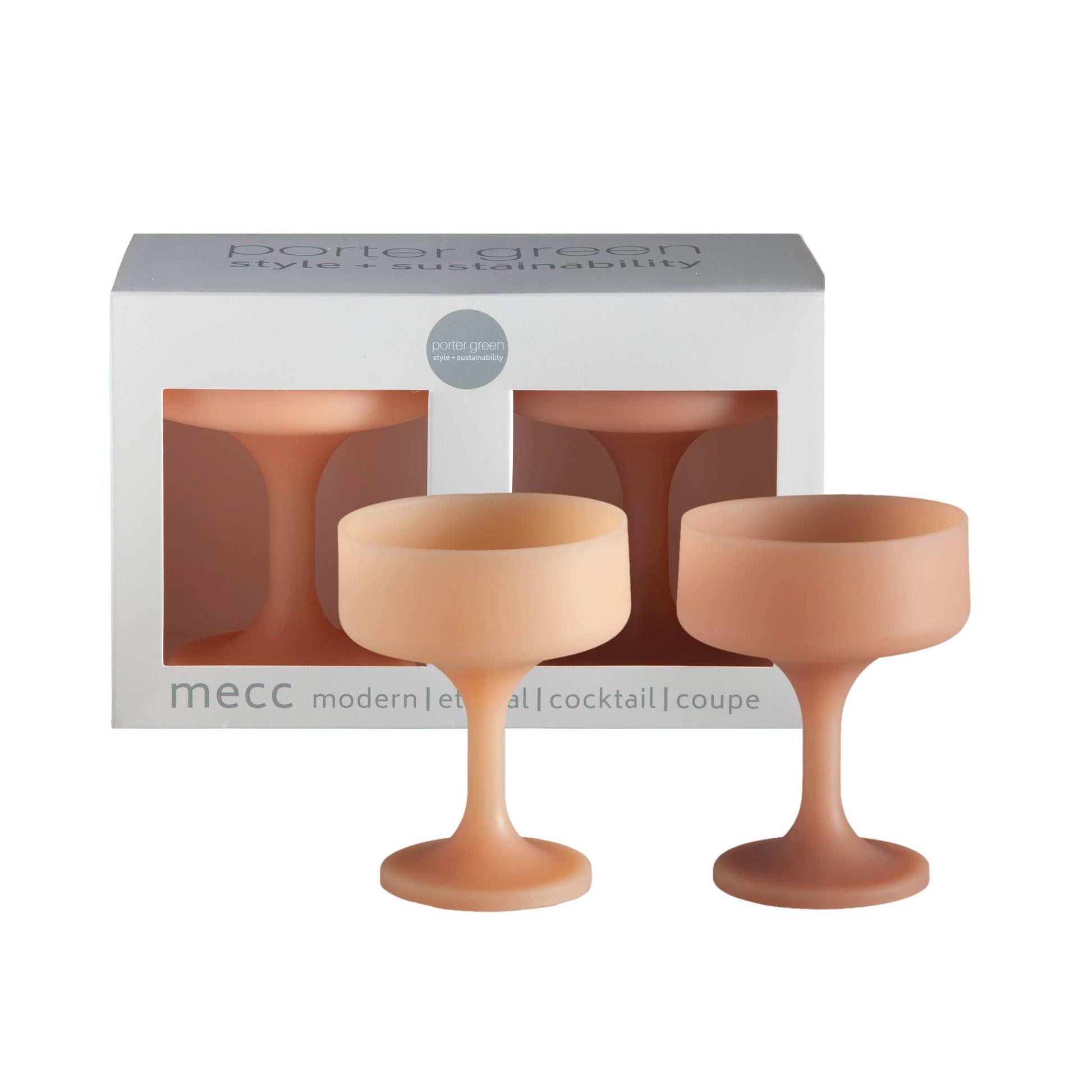 Mecc - Wheat + Oat Silicone Unbreakable Cocktail Glasses