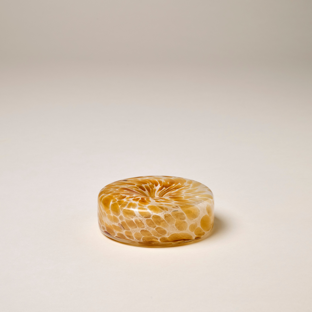 Glass Marble Holder - Brown