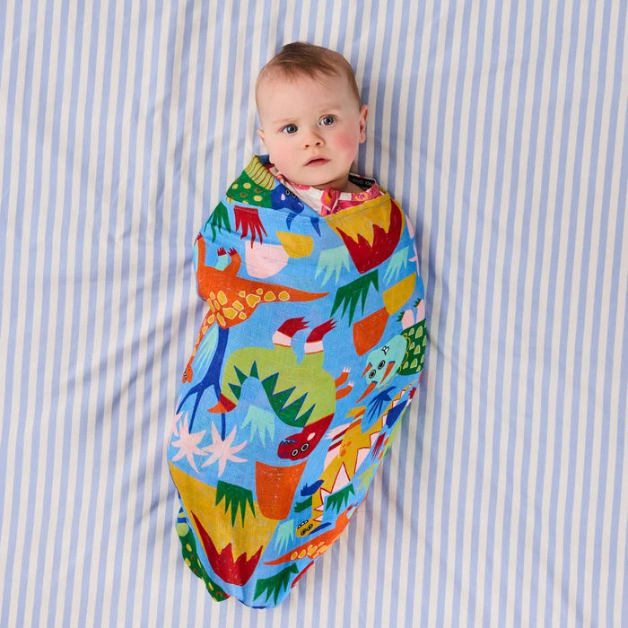 Dinosaur Roar Bamboo Swaddle
