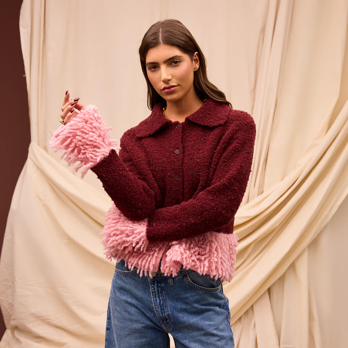 Thalia Cardigan - Rosewood