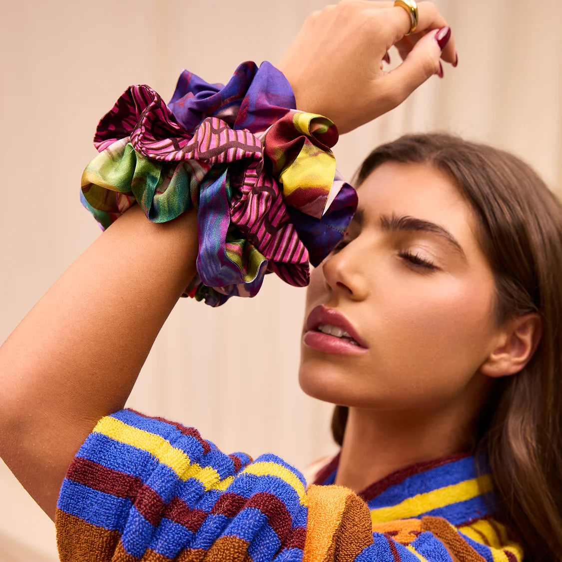 Zoi Silk Scrunchie Set