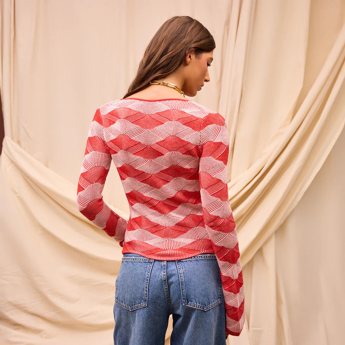 Ingrid Knit Top - Vermillion