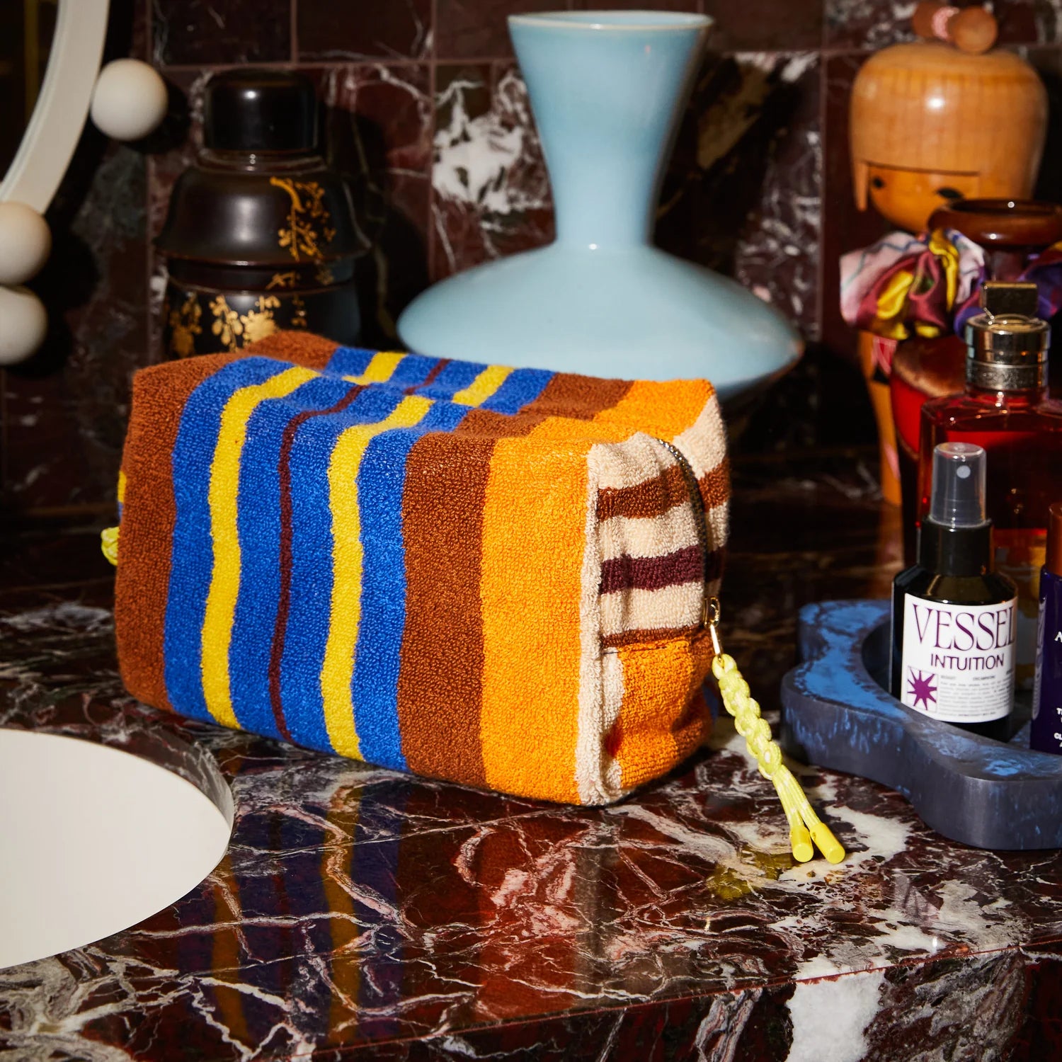 Nicolette Terry Pouch - Russet  - Large