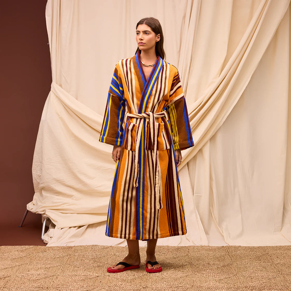 Nicolette Towelling Robe - Russet