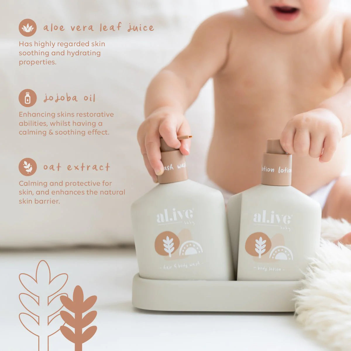Calming Oatmeal Baby Hair and Body Wash and Lotion Duo