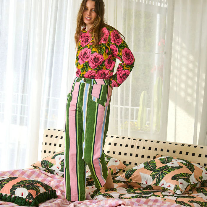 Cactus Stripe Denim Pants
