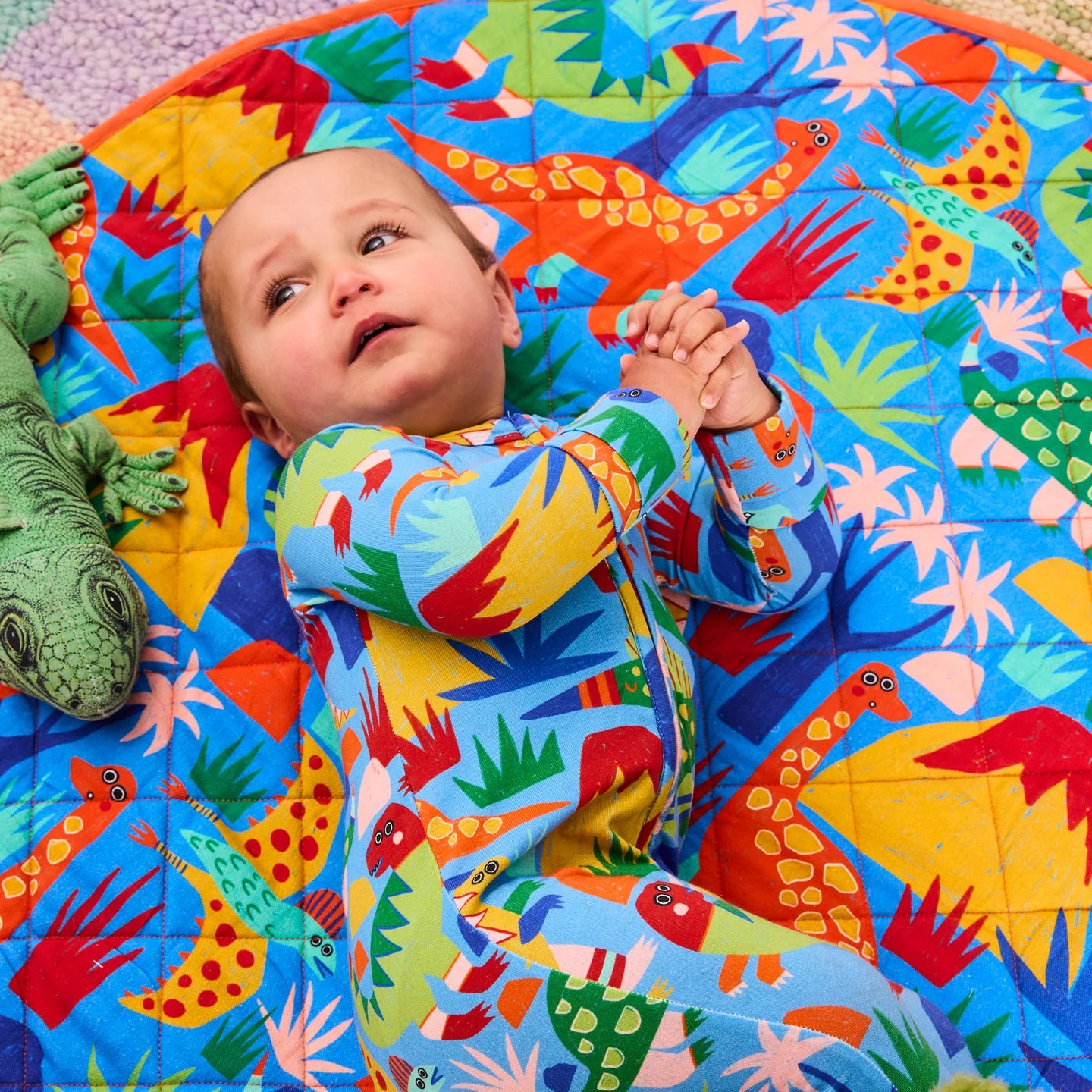 Dinosaur Roar Quilted Baby Play Mat