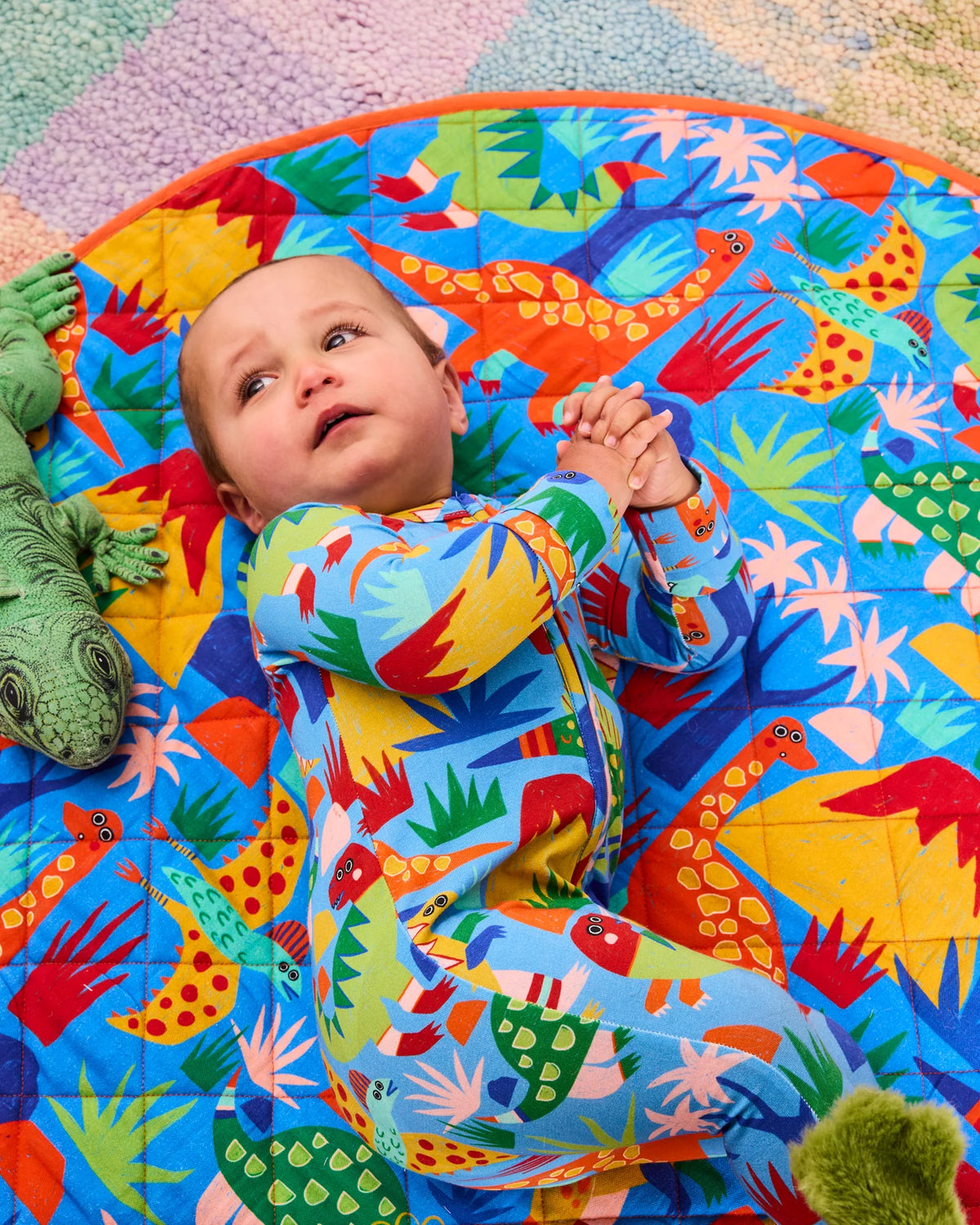 Dinosaur Roar Quilted Baby Play Mat