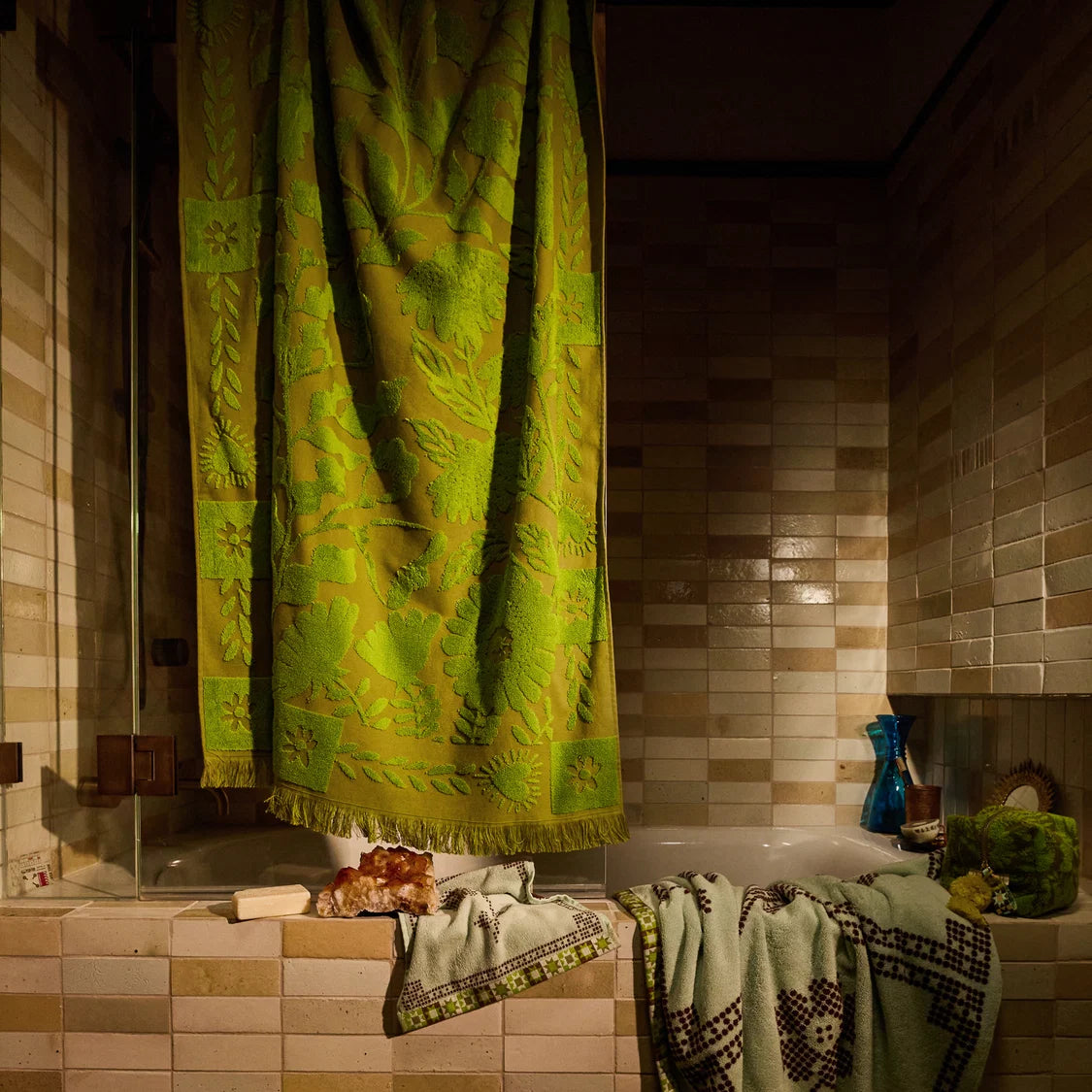 Indiana Bath Sheet - Cactus Green