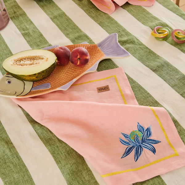 Wild Flower Embroidered 4P Napkin Set