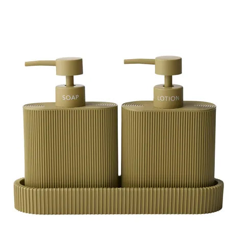 Sid S/2 Dispenser With Tray - Olive