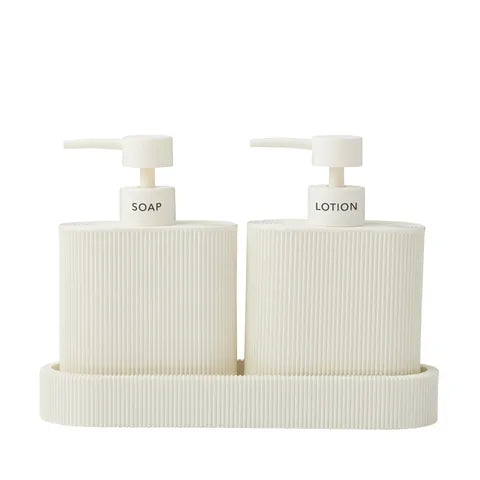 Sid S/2 Dispenser With Tray - Ivory