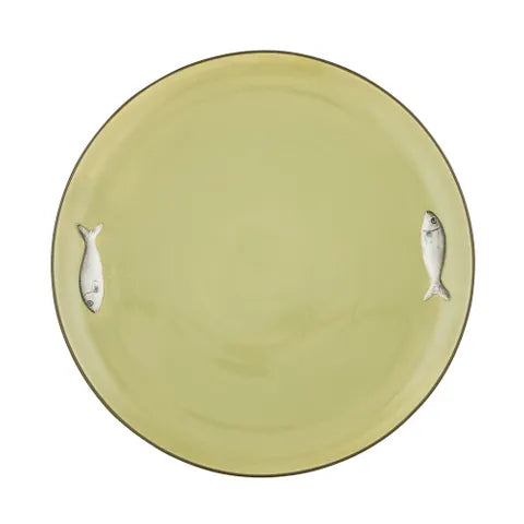 Porto Round Ceramic Platter 35cm Olive