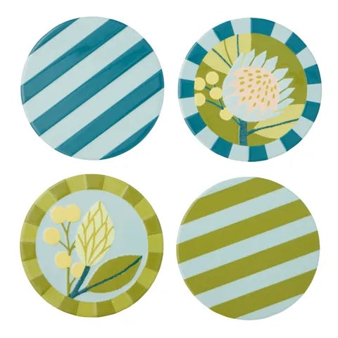 Kirra Set of 4 Ceramic Coasters 10cm