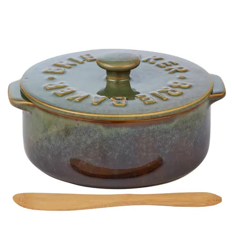 Loire Ceramic Cheese Platter 36cm Olive
