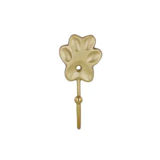 Paw Metal Wall Hook - Gold