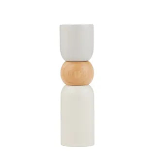 Pisces Wood Salt & Pepper Grinder - Taupe