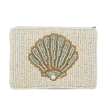 Venus Beaded Pouch 12x9cm Seafoam
