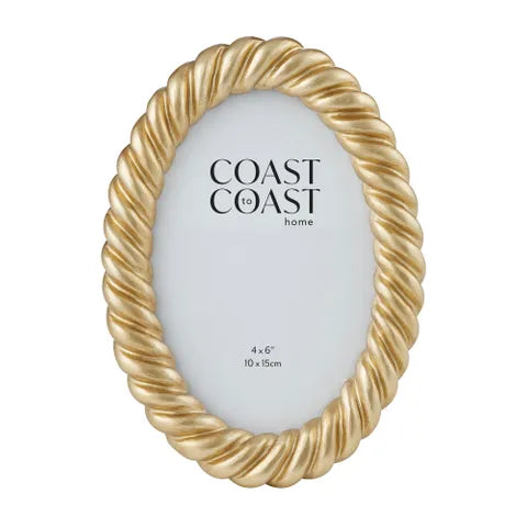 Blake Resin Oval Frame 15x20cm - Gold