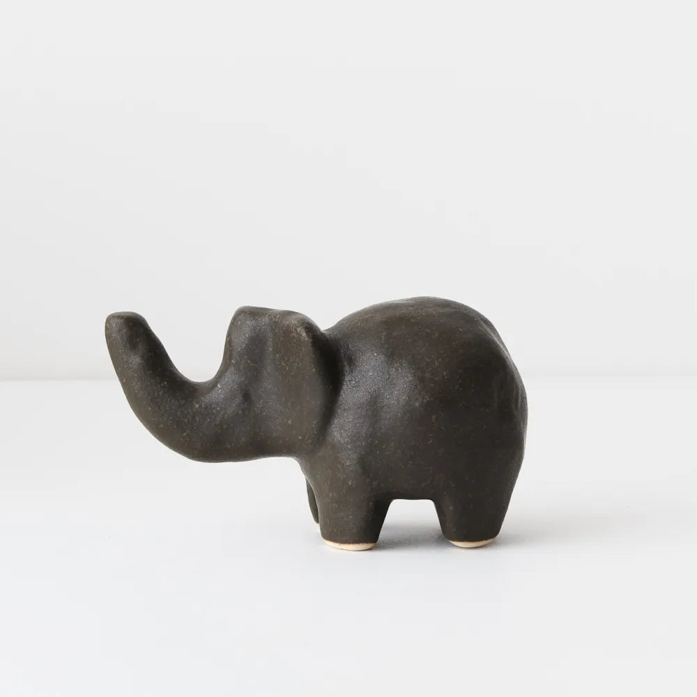 Zuri Elephant Object - Coal