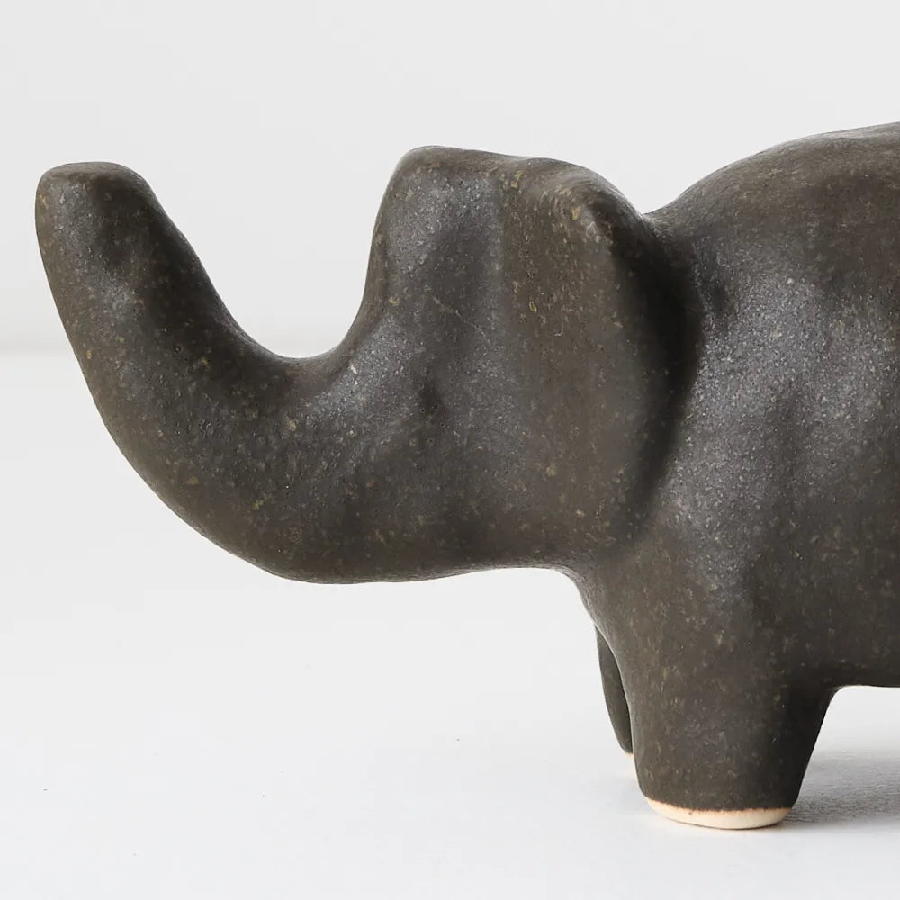 Zuri Elephant Object - Coal