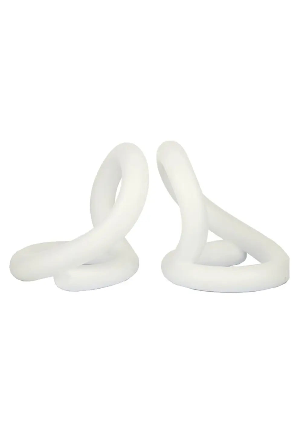Bookends - White Twist Resin 33 x 19 x 17cm