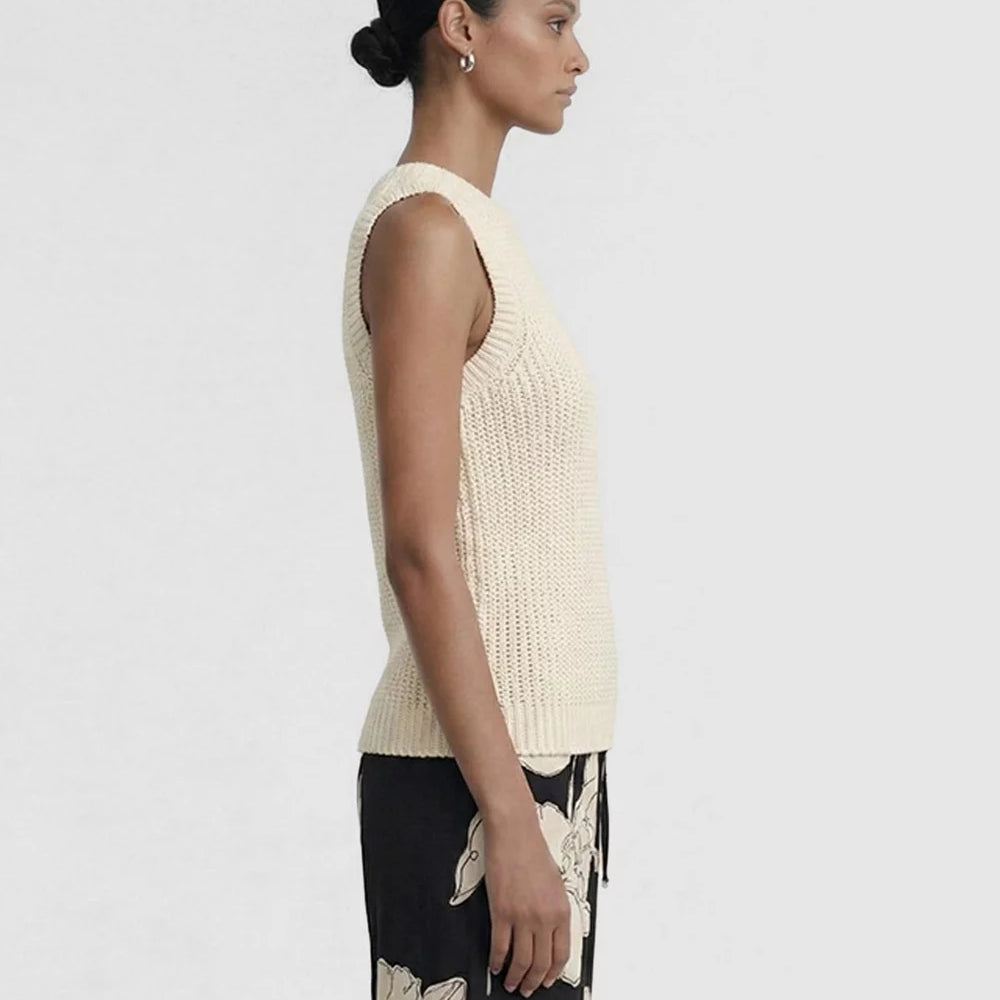 Cove Knit Tank - Natural Beige