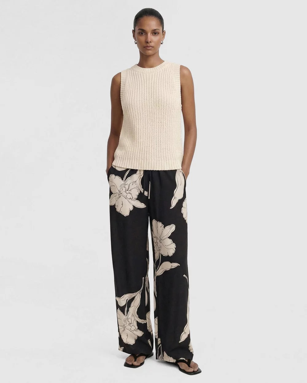 Cove Knit Tank - Natural Beige