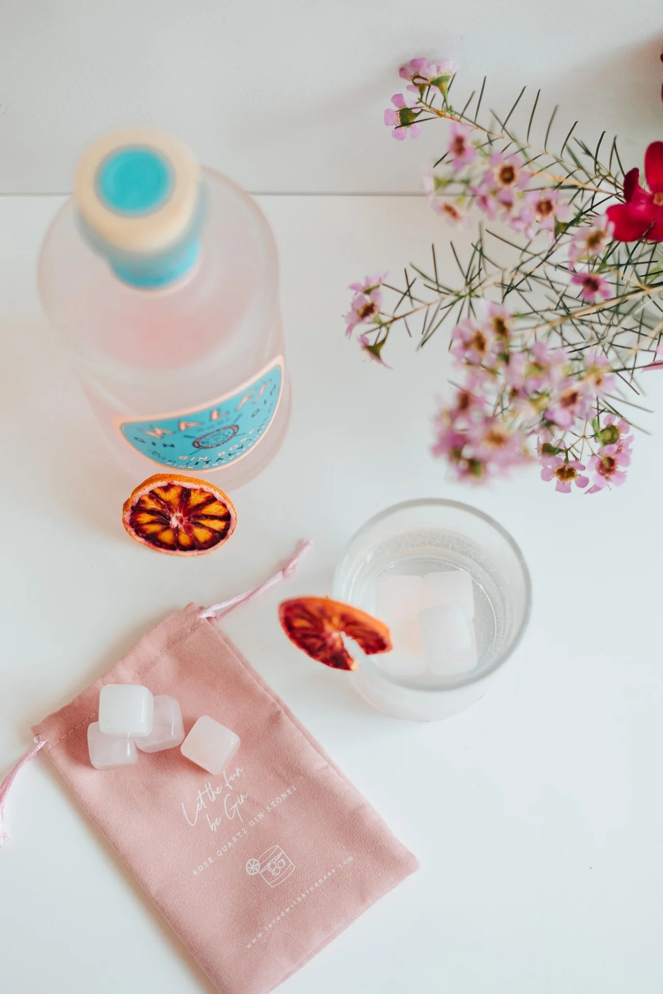 Rose Quartz Gin Stones