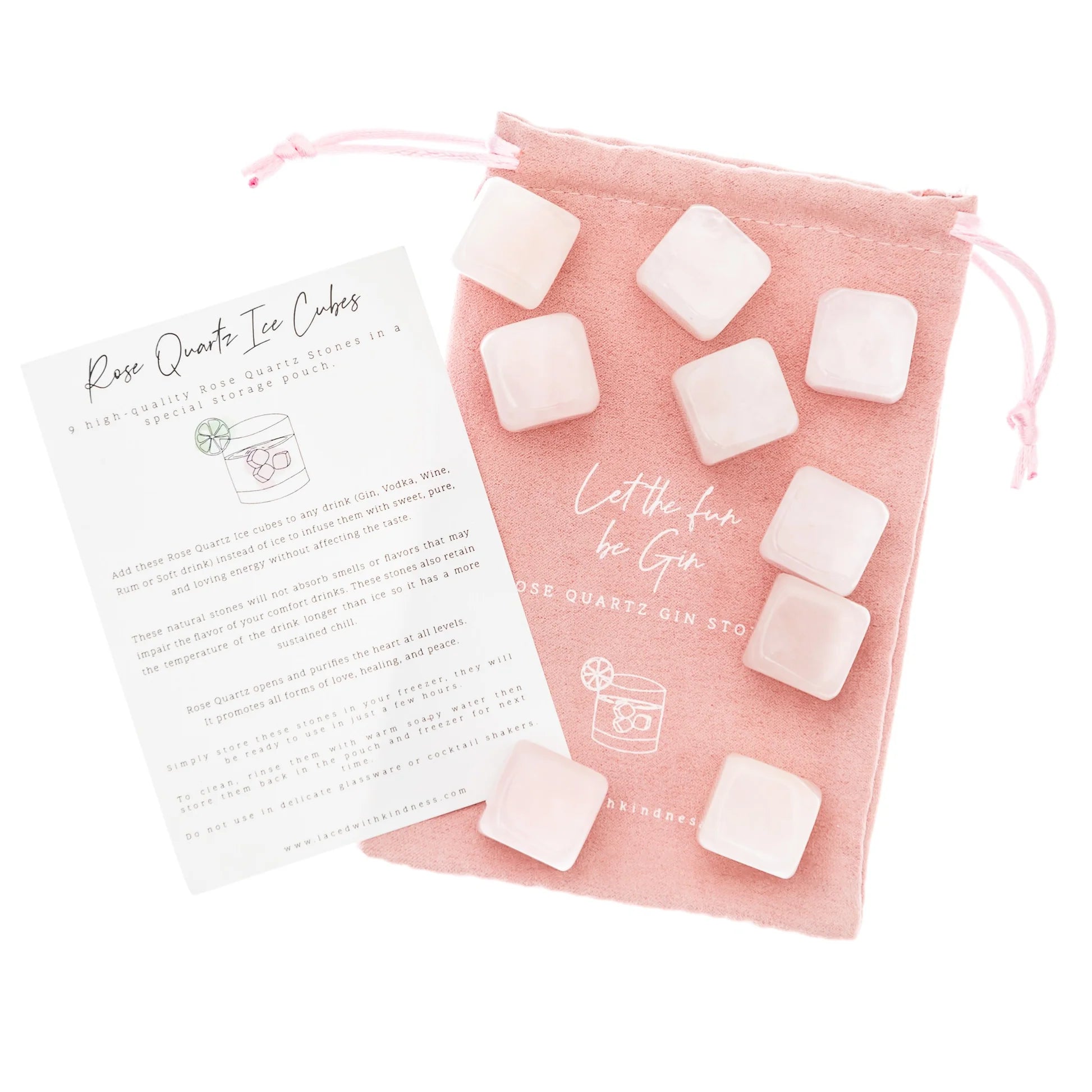 Rose Quartz Gin Stones