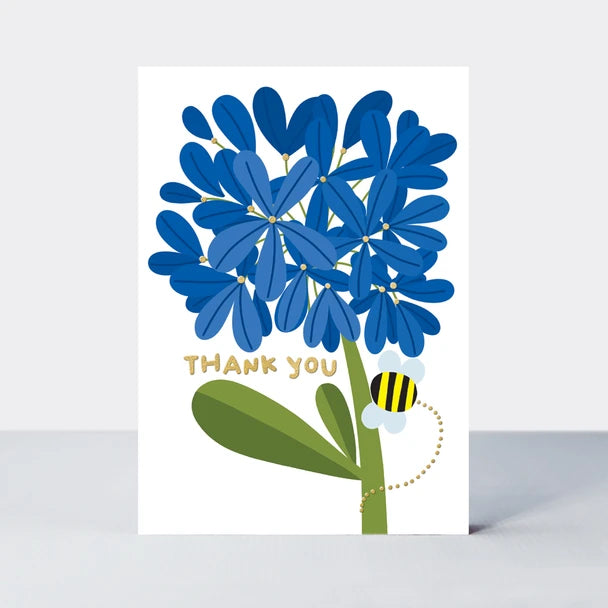 Blue Agapanthus Bee