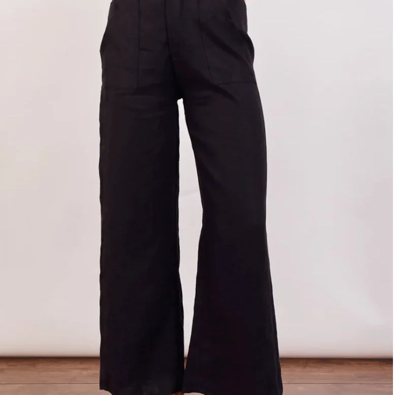 Jude Linen Pants - Black
