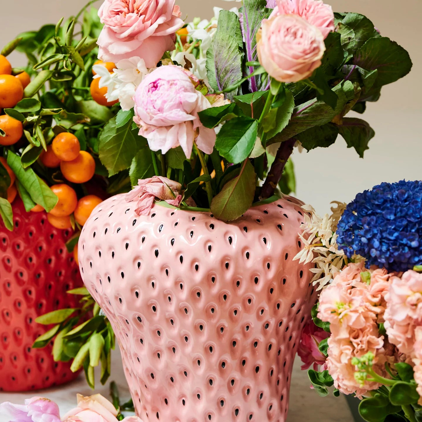 Pink Pineberry Vase