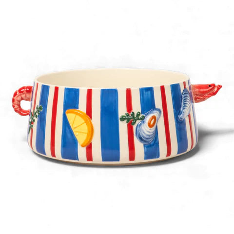 Seaview Stoneware Prawn Pot