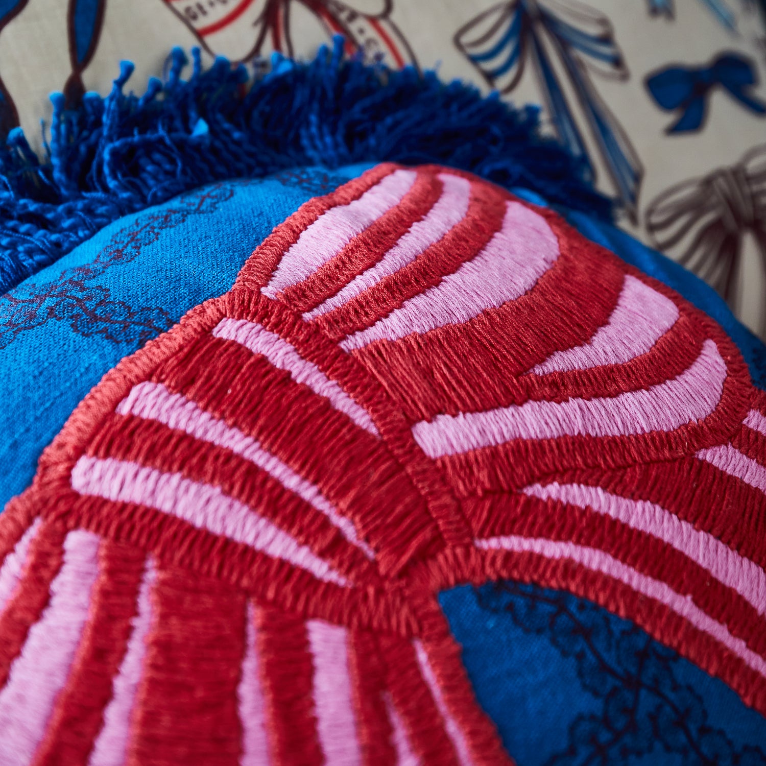 Lottie Embroidered Cushion