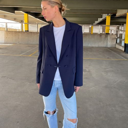 Solid Navy Blazers  - No Stripes