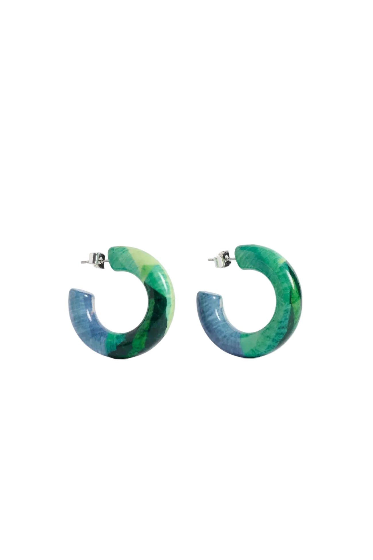 Resso - Green Komi Print Hoop