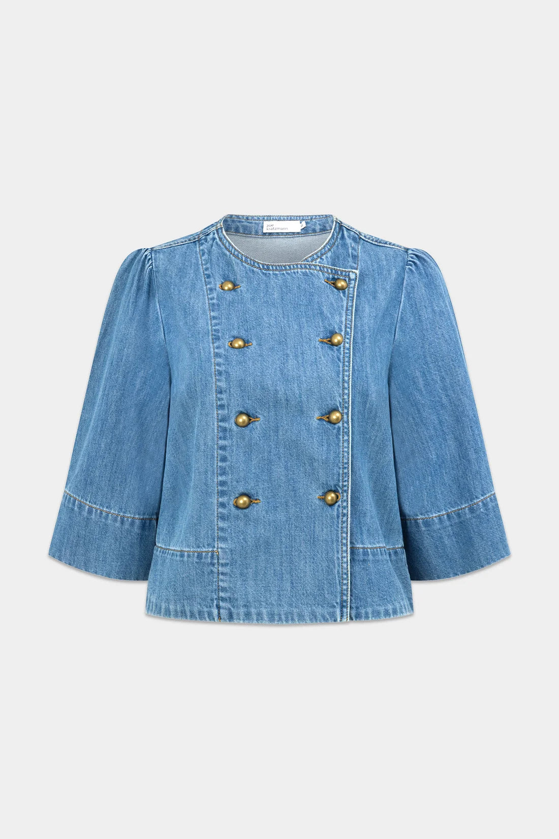 Plunge Jacket - Light Washed Denim