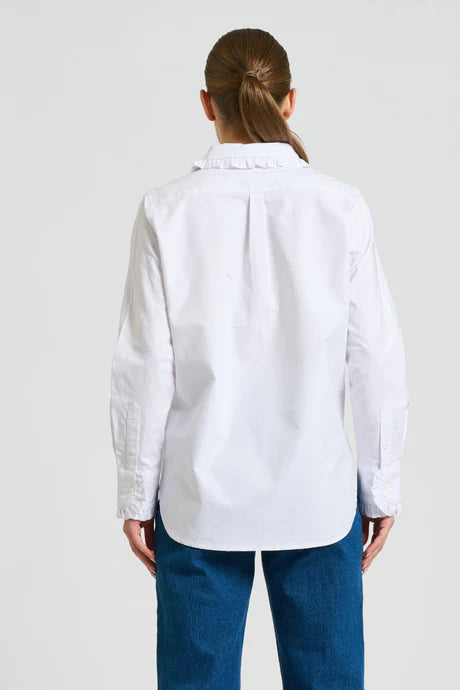 The Babette Classic Shirt Frill - White