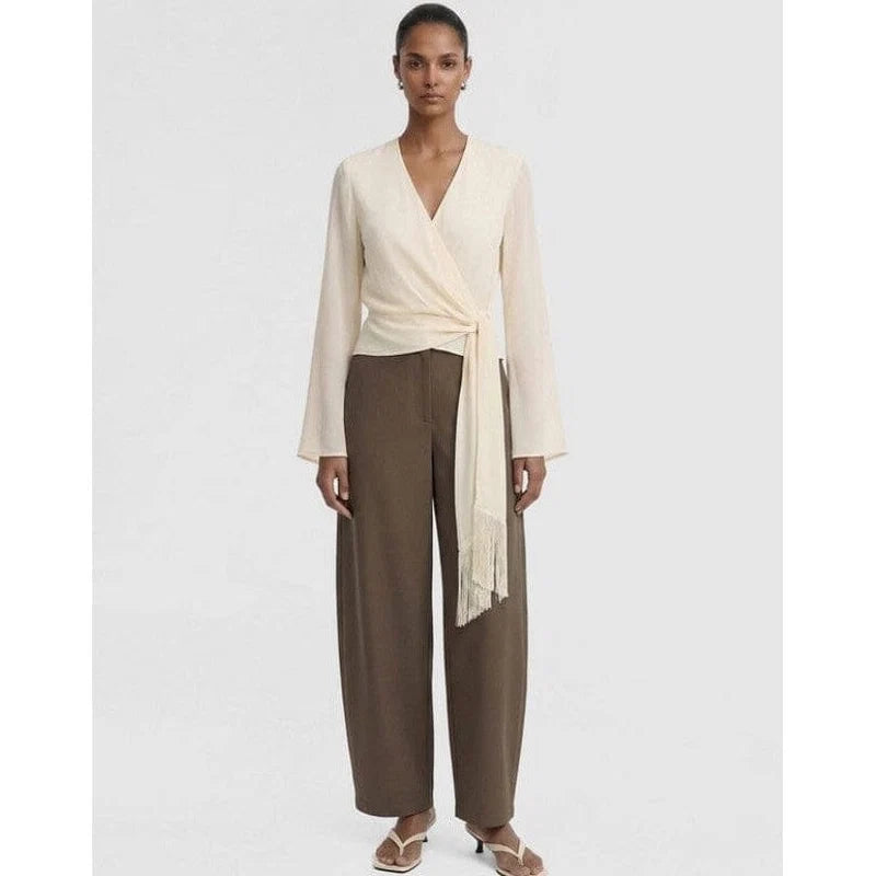Willow Wrap Blouse - Cream