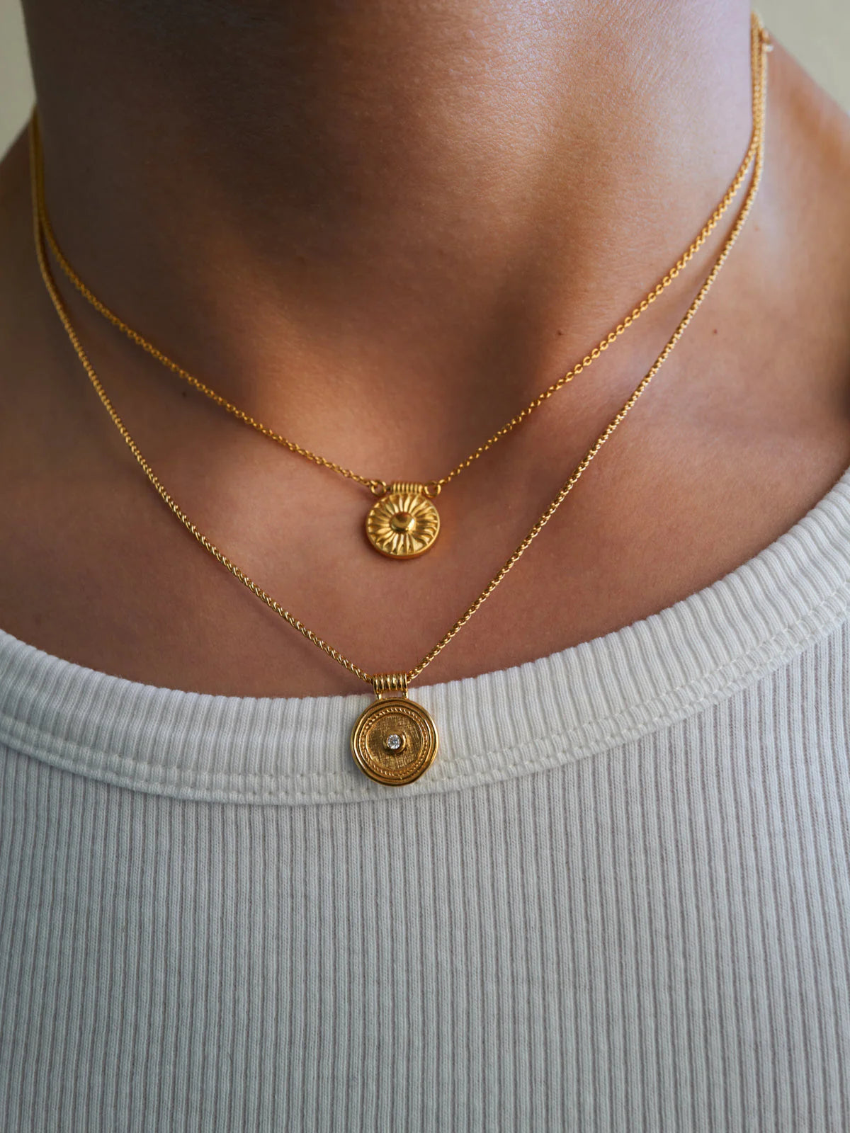 Capella Coin Necklace - Gold Vermeil
