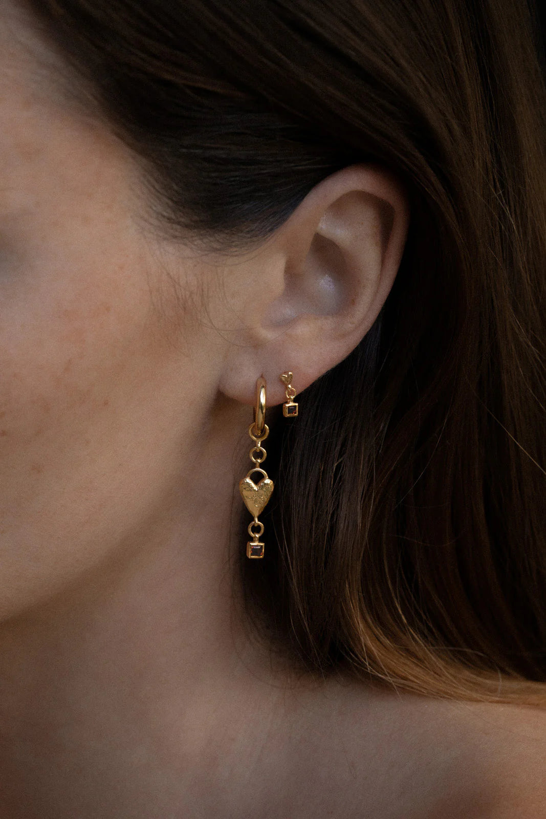 Eros Drop Studs - Gold Vermeil