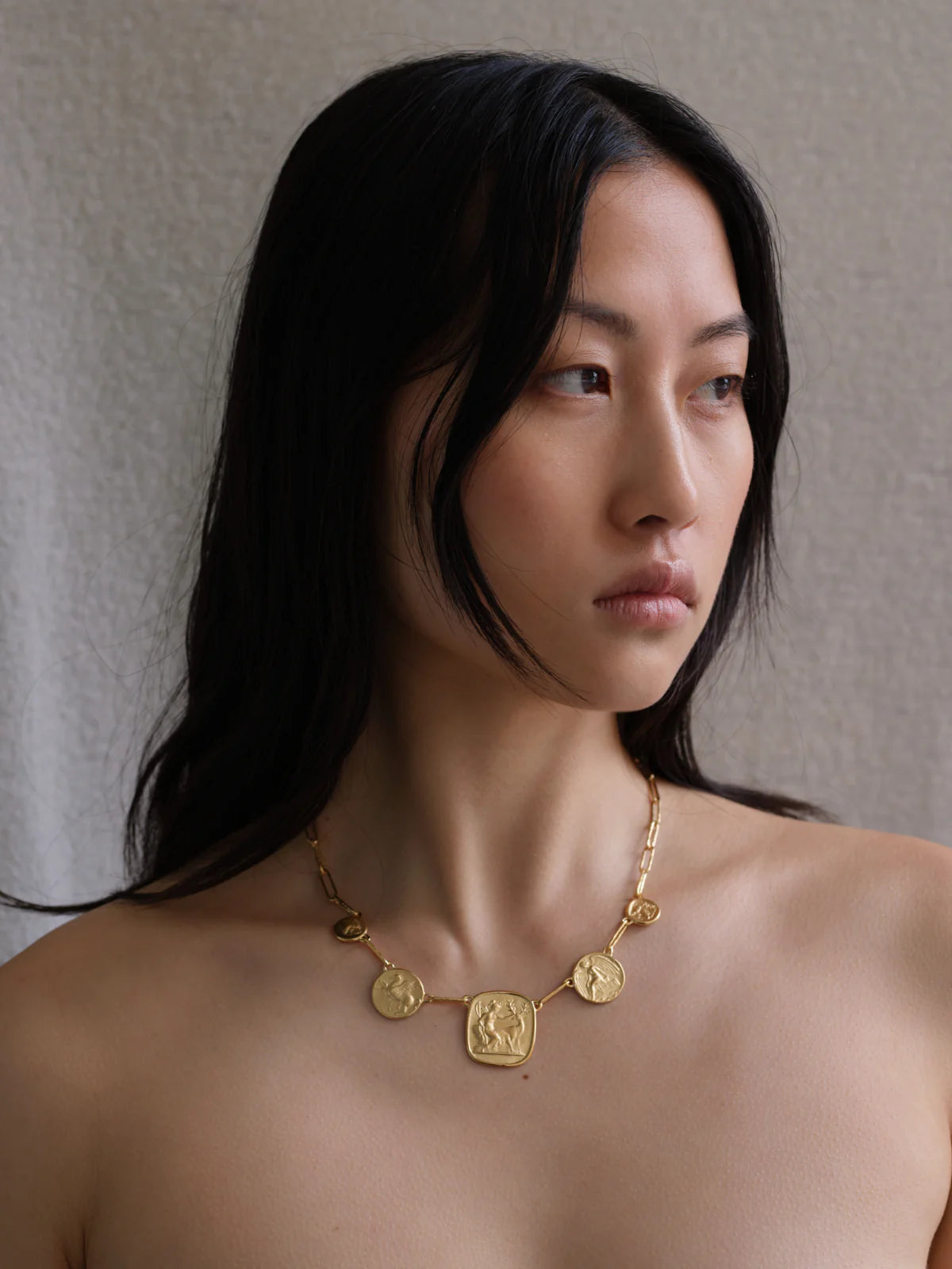 Mythos Statement Necklace - Gold Vermeil