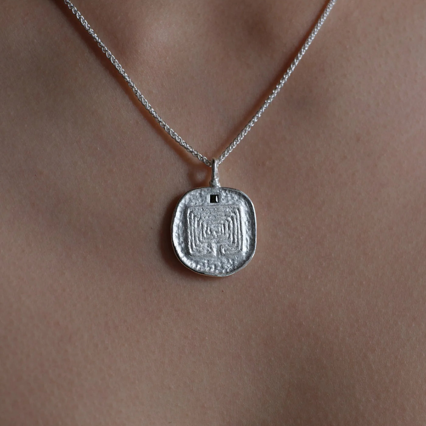 Labyrinth Necklace - Silver