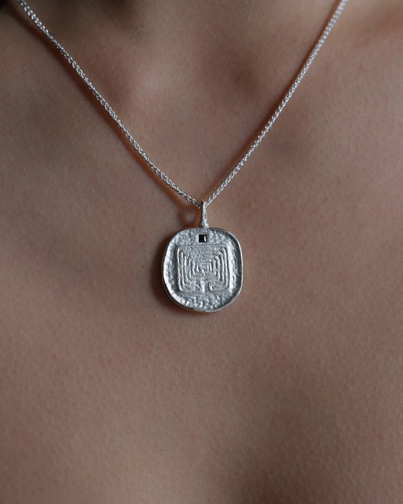 Labyrinth Necklace - Silver