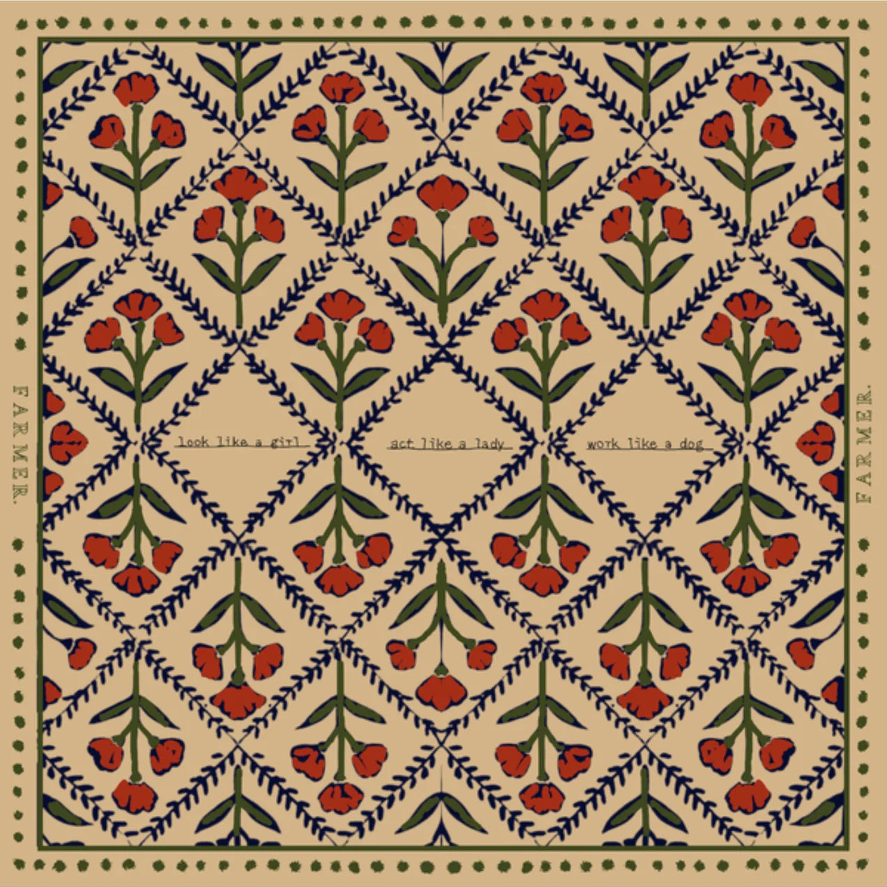 Wallflower Bandana - Silk 65cm x 65cm