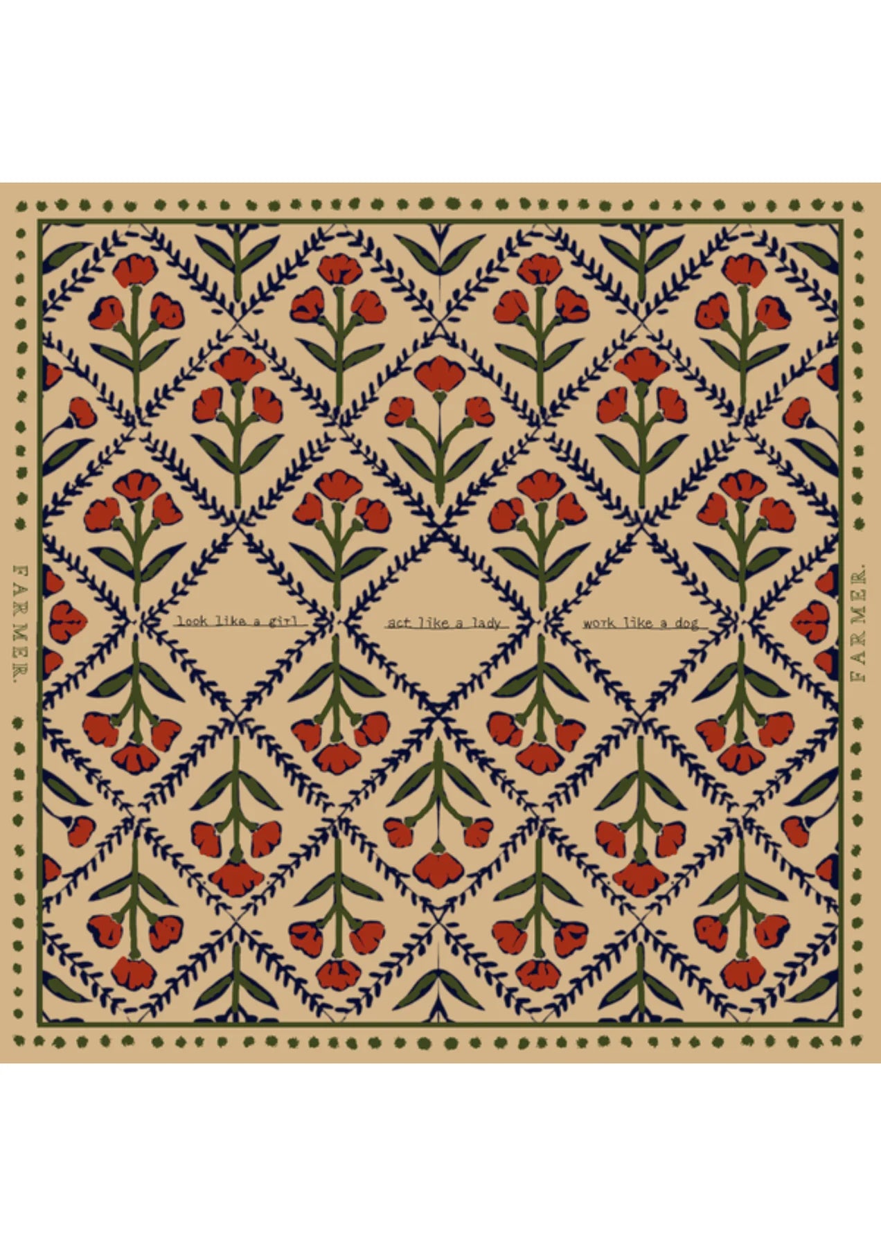 Wallflower Bandana - Silk 65cm x 65cm